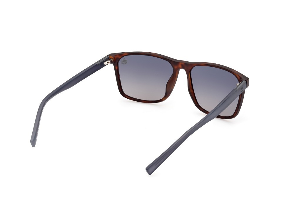 Occhiali da sole Timberland TB9312 (52D) colore avana scura forma rettangolare lenti fumo polar.