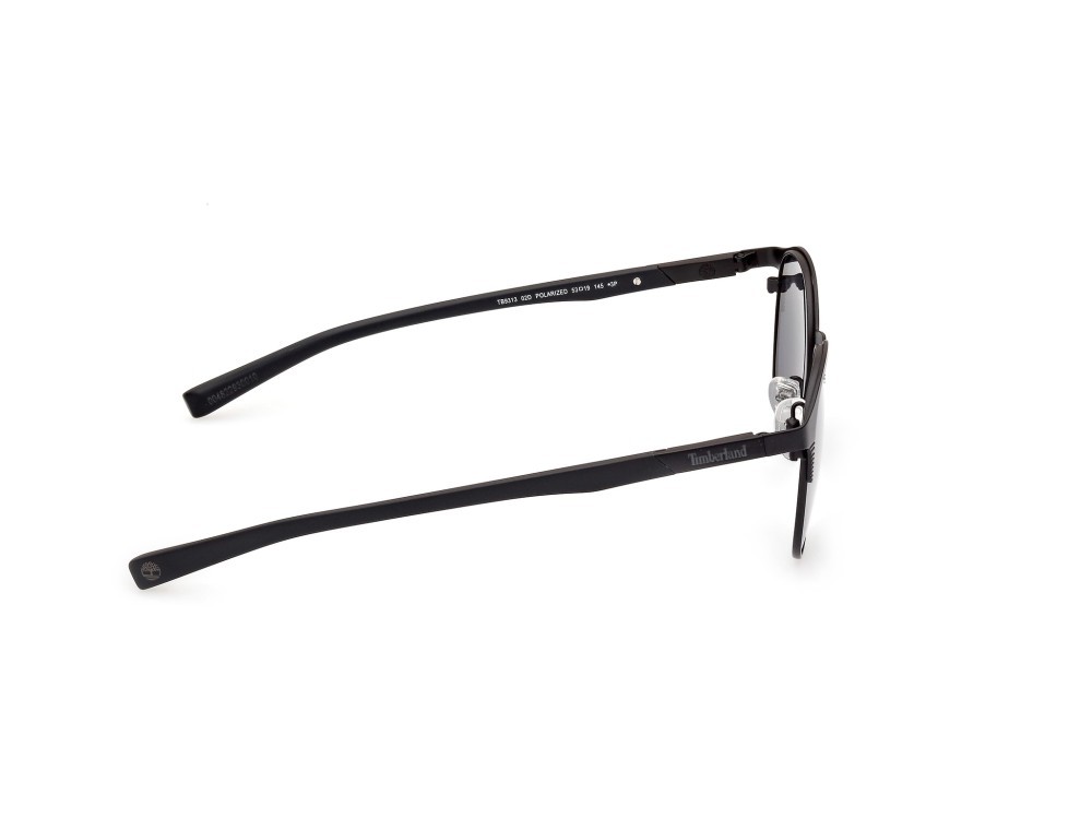 Sonnenbrillen Timberland TB9313 (02D) farbe nero opaco form rund gläser fumo polar.