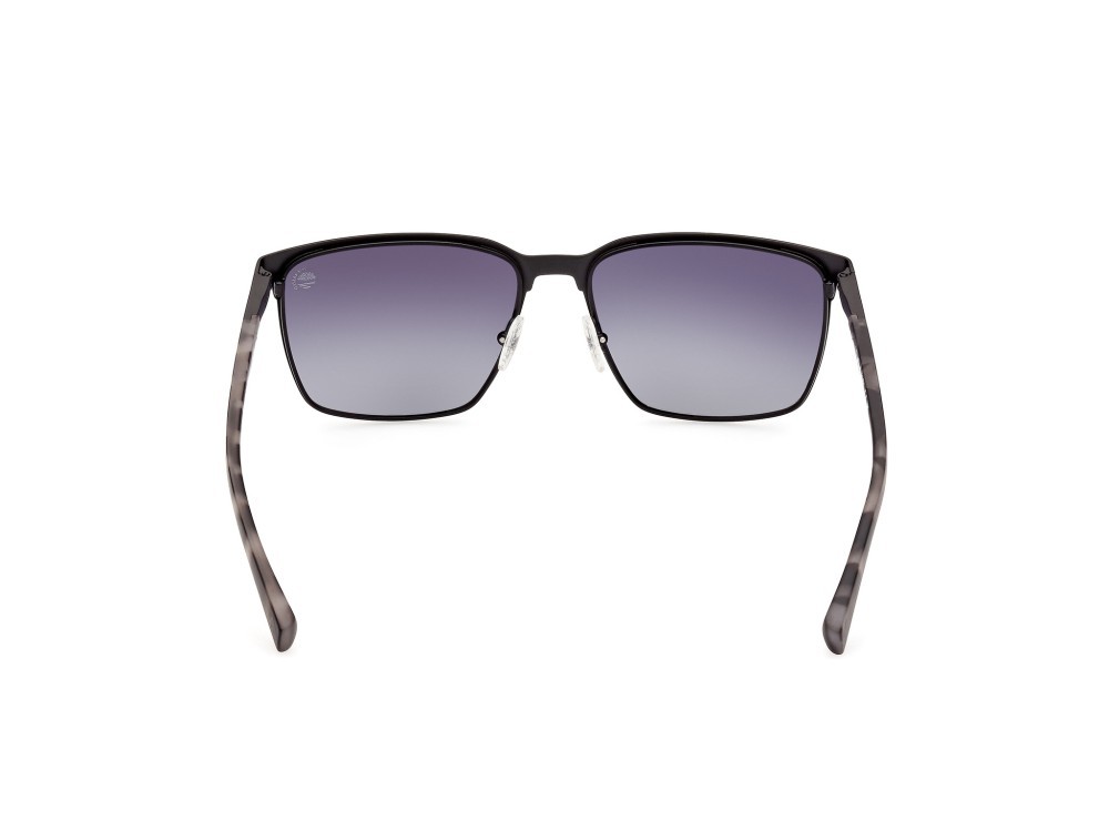Sonnenbrillen Timberland TB9314 (02D) farbe nero opaco form quadratisch gläser fumo polar.