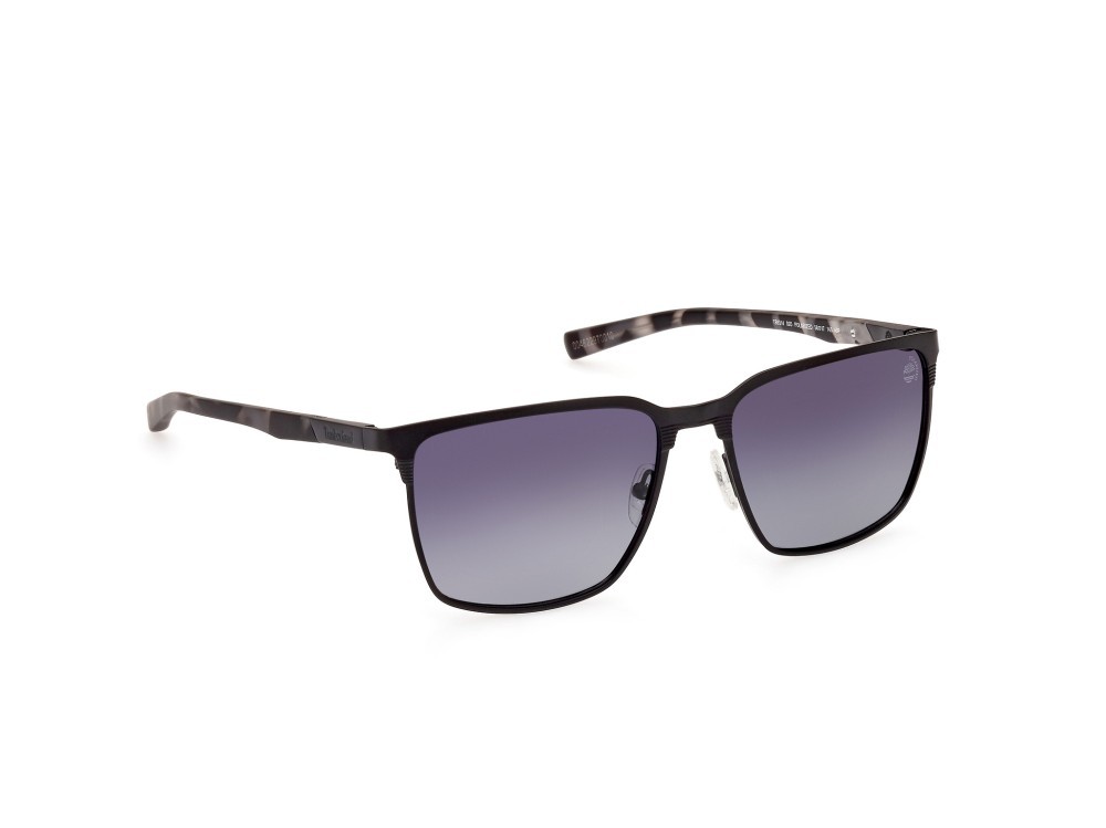 Sonnenbrillen Timberland TB9314 (02D) farbe nero opaco form quadratisch gläser fumo polar.