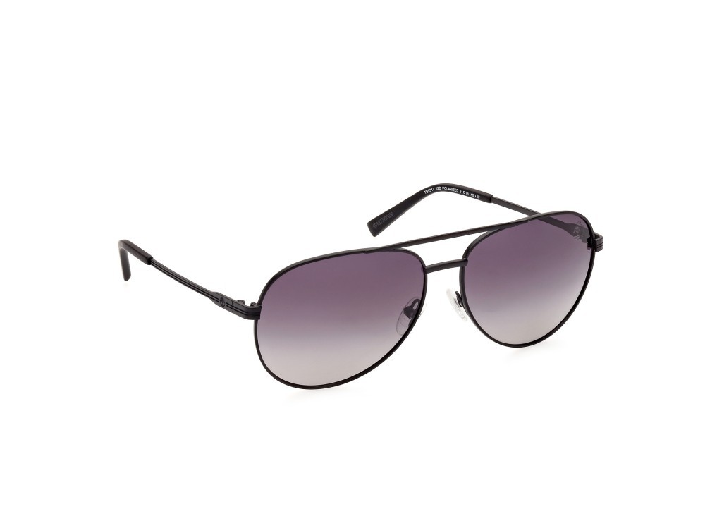 Sonnenbrillen Timberland TB9317 (02D) farbe nero opaco form aviator gläser fumo polar.