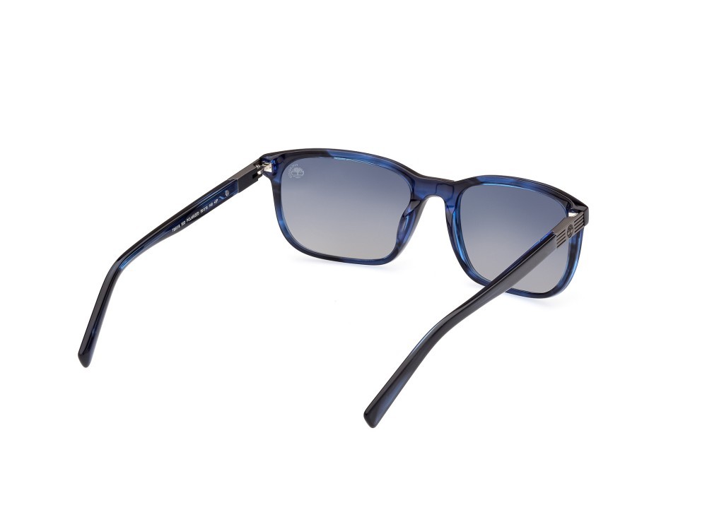 Sonnenbrillen Timberland TB9318 (90D) farbe blu lucido form rechteckig gläser fumo polar.