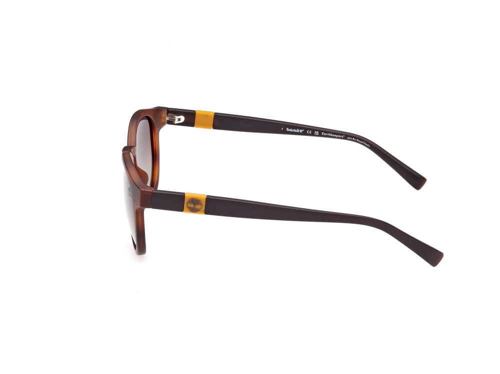 Sonnenbrillen Timberland TB9323 (52H) farbe avana form rund gläser marrone polar.