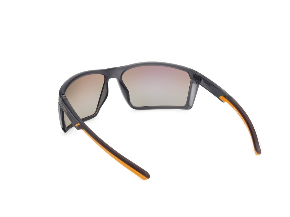 Sonnenbrillen Timberland TB9333 (20D) farbe grigio opaco form rechteckig gläser marrone sfumato polar.