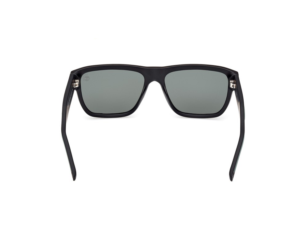 Sonnenbrillen Timberland TB9337 (02R) farbe nero opaco form rechteckig gläser verde polar.