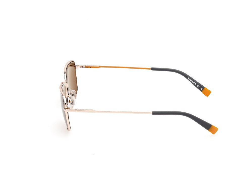 Sonnenbrillen Timberland TB9338 (32H) farbe oro pallido lucido form quadratisch gläser marrone specchiato polar.