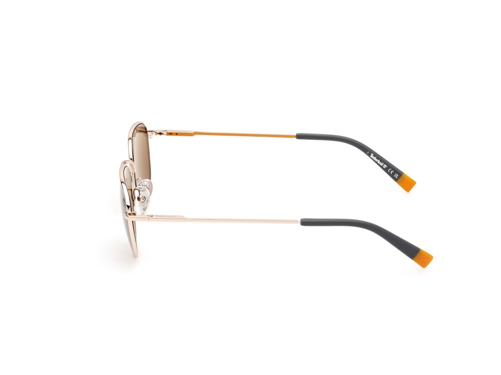 Sonnenbrillen Timberland TB9339 (32H) farbe oro pallido lucido form oval gläser marrone specchiato polar.