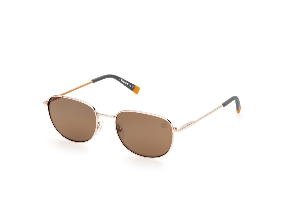 Sonnenbrillen Timberland TB9339 (32H) farbe oro pallido lucido form oval gläser marrone specchiato polar.