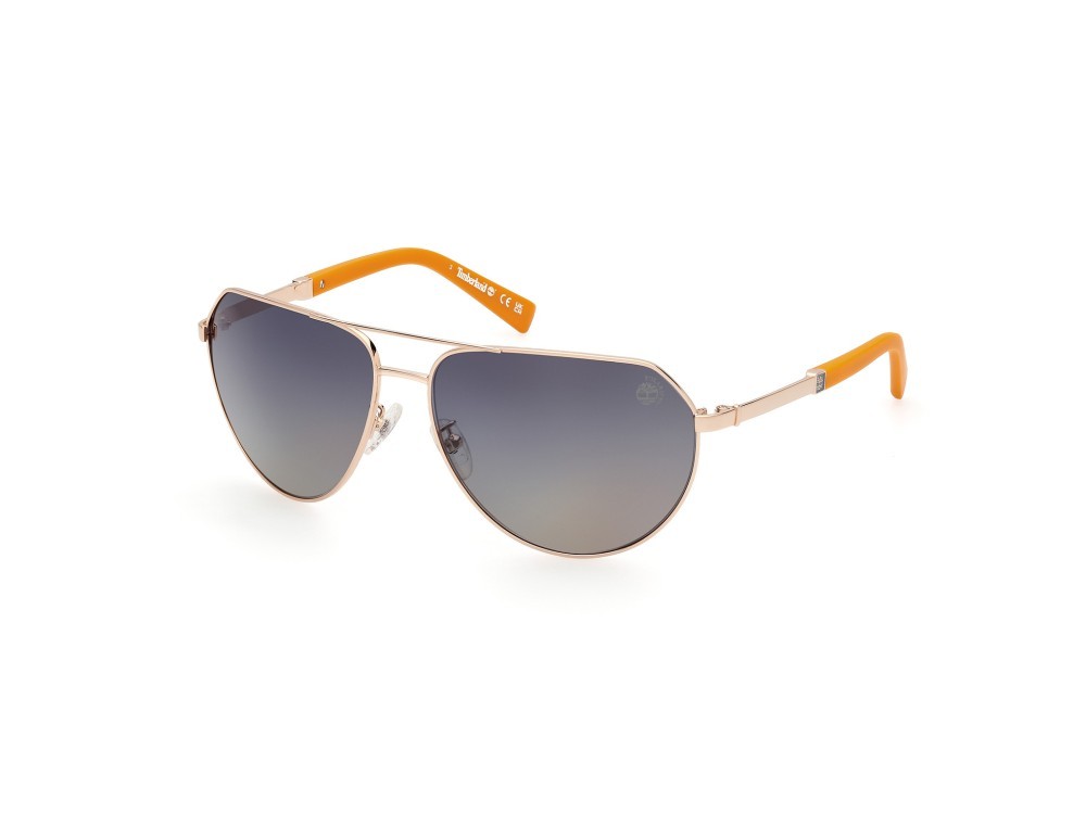 Sonnenbrillen Timberland TB9340-H (32D) farbe oro pallido lucido form aviator gläser blu sfumato polar.