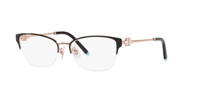 Eyeglasses Tiffany TF 1141 (6122) color black on rubedo shape cat eye lenses demo lens