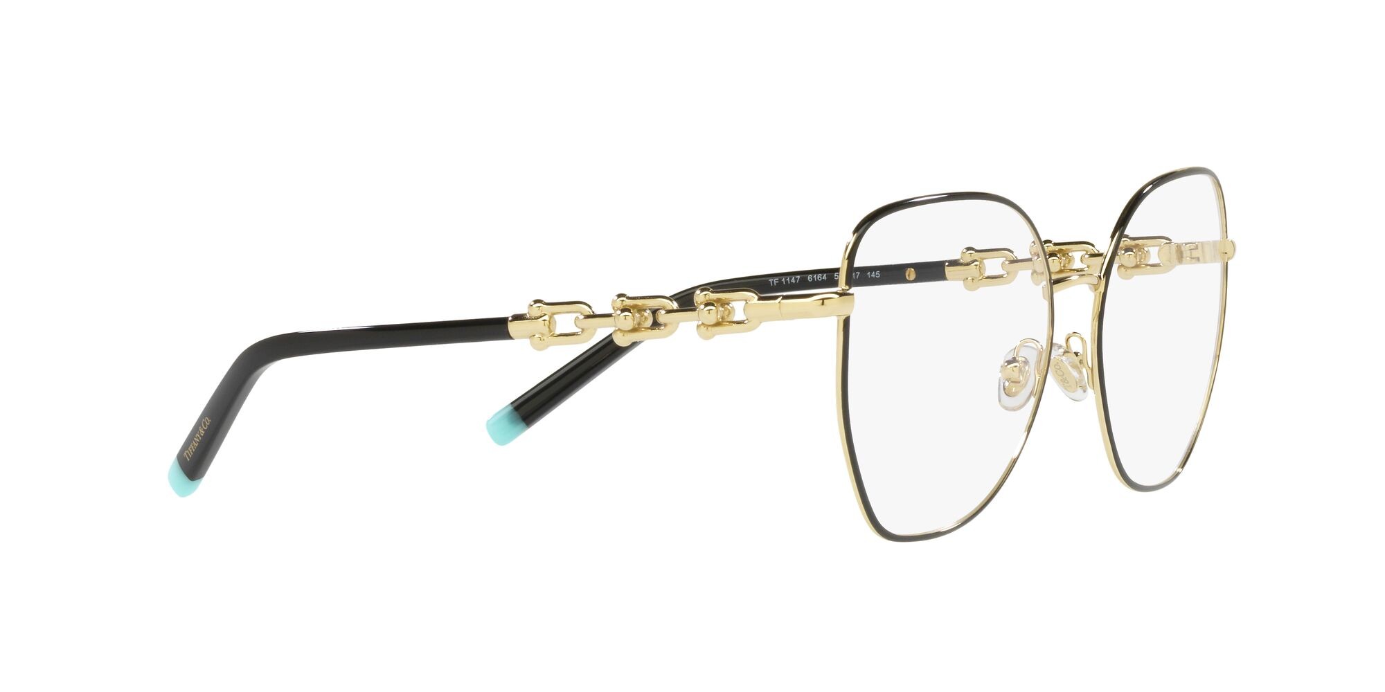 Brillen Tiffany TF 1147 (6164) farbe nero su oro pallido form unregelmäßig gläser lente demo