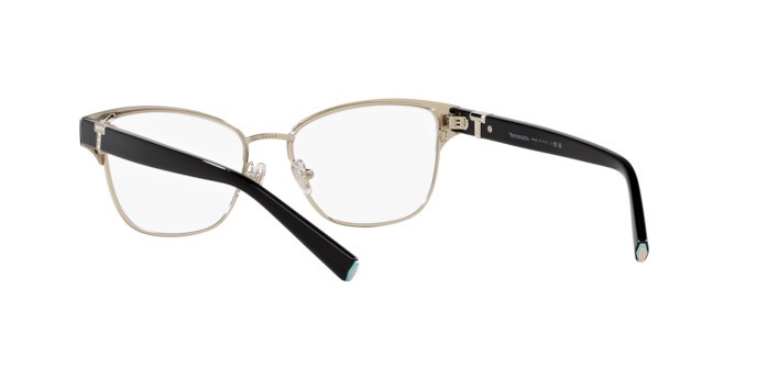Eyeglasses Tiffany TF 1152B (6166) color nero su oro pallido shape cat eye lenses lente demo
