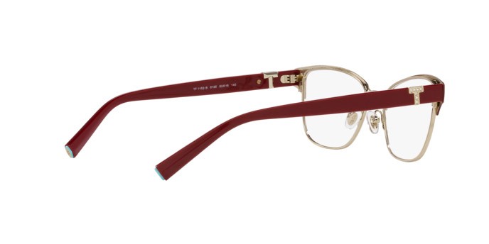 Occhiali da vista Tiffany TF 1152B (6185) colore fired brick on pale gold forma cat eye lenti lente demo