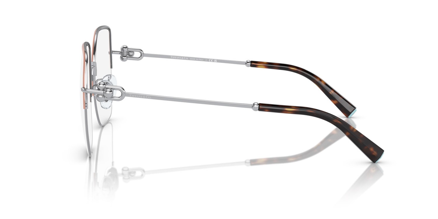 Eyeglasses Tiffany TF 1153D (6192) color rosa su argento shape square lenses lente demo