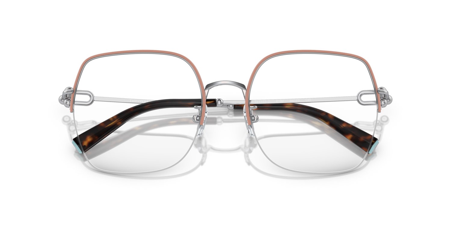 Eyeglasses Tiffany TF 1153D (6192) color rosa su argento shape square lenses lente demo
