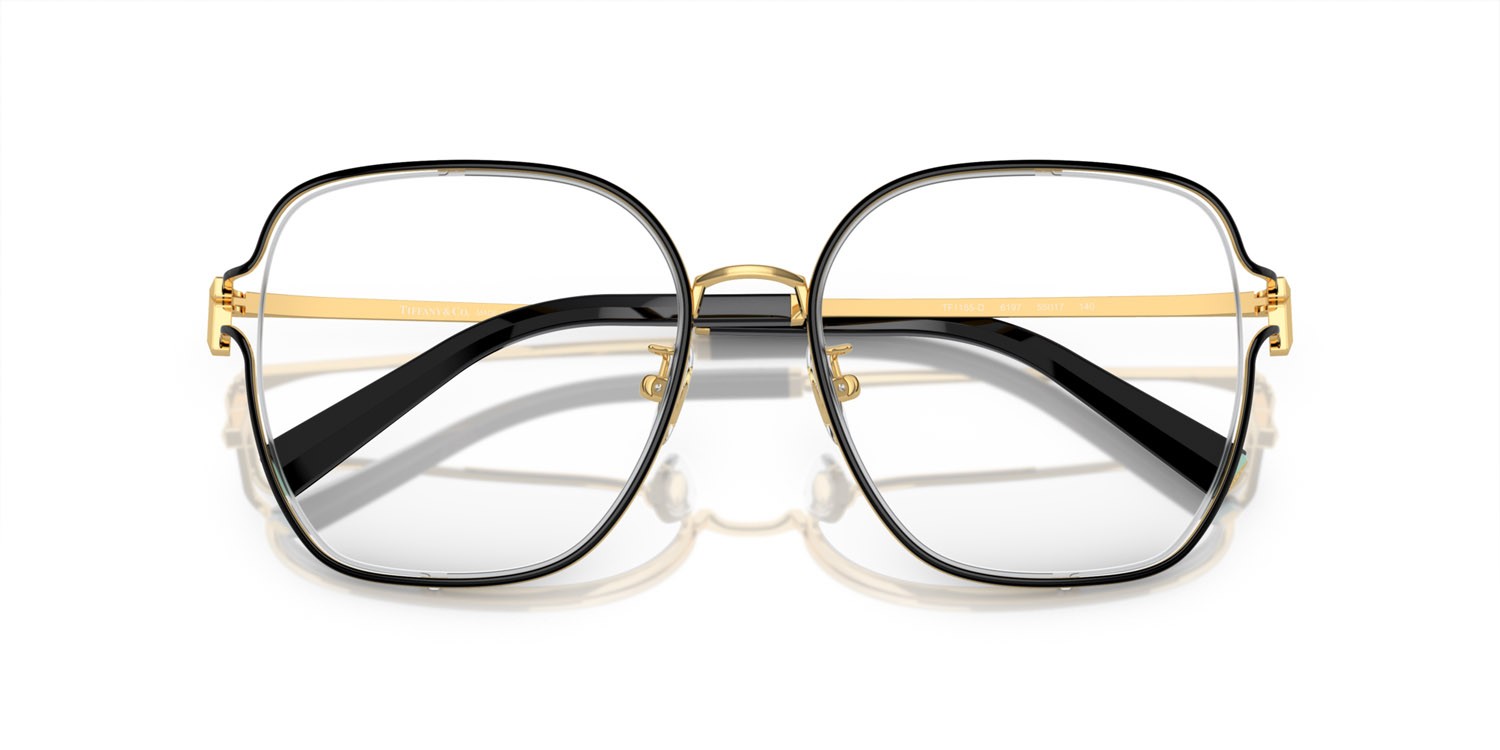 Eyeglasses Tiffany TF 1155D (6197) color nero su oro shape square lenses lente demo