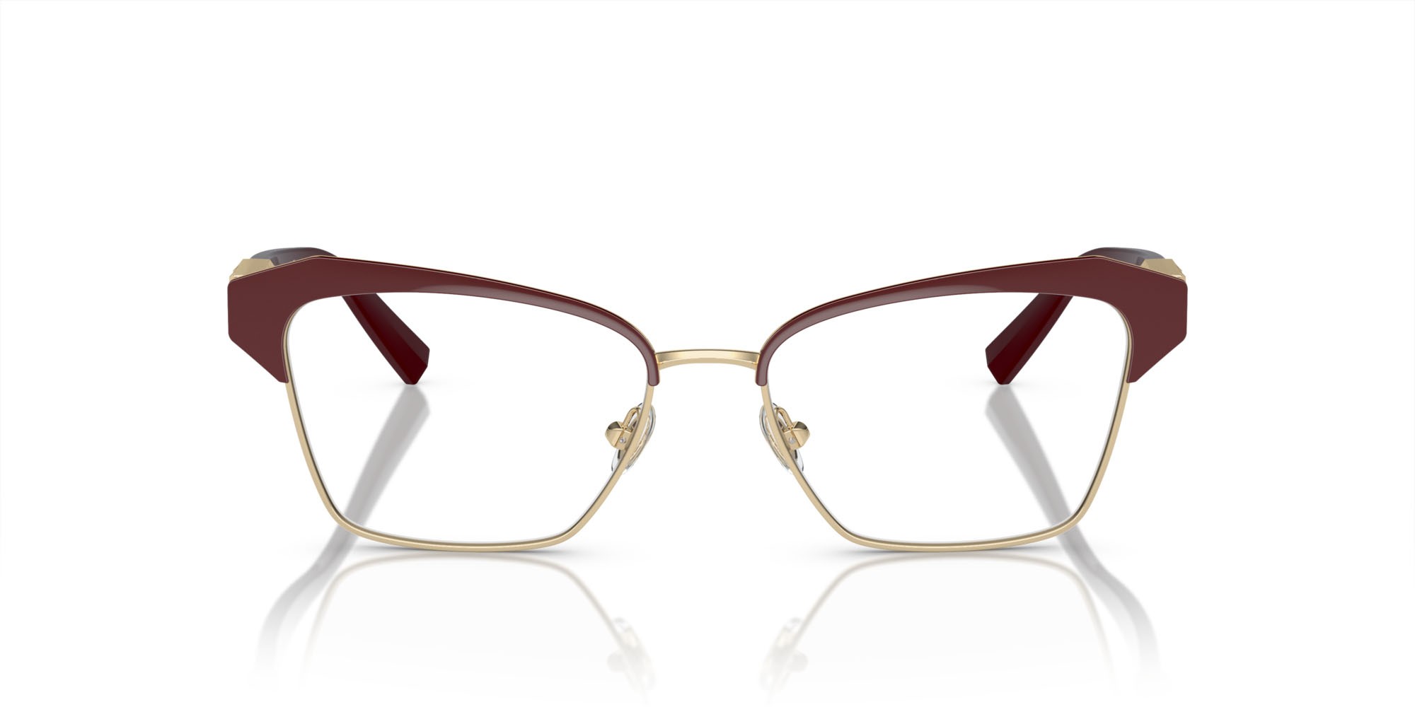 Eyeglasses Tiffany TF 1156B (6185) color bordeaux su oro pallido shape square lenses lente demo