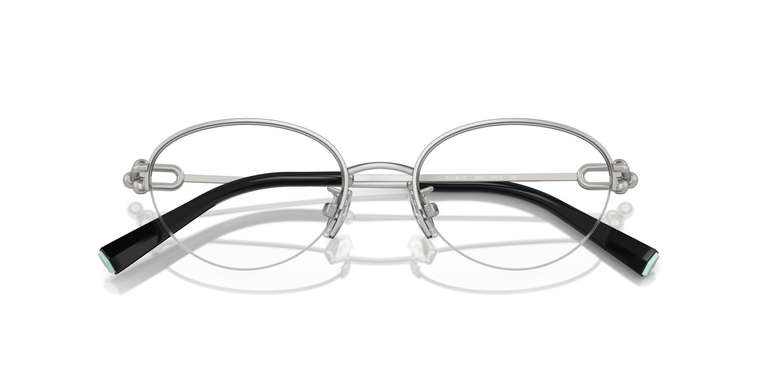 Eyeglasses Tiffany TF 1158TD (6001) color silver opaque shape oval lenses lente demo