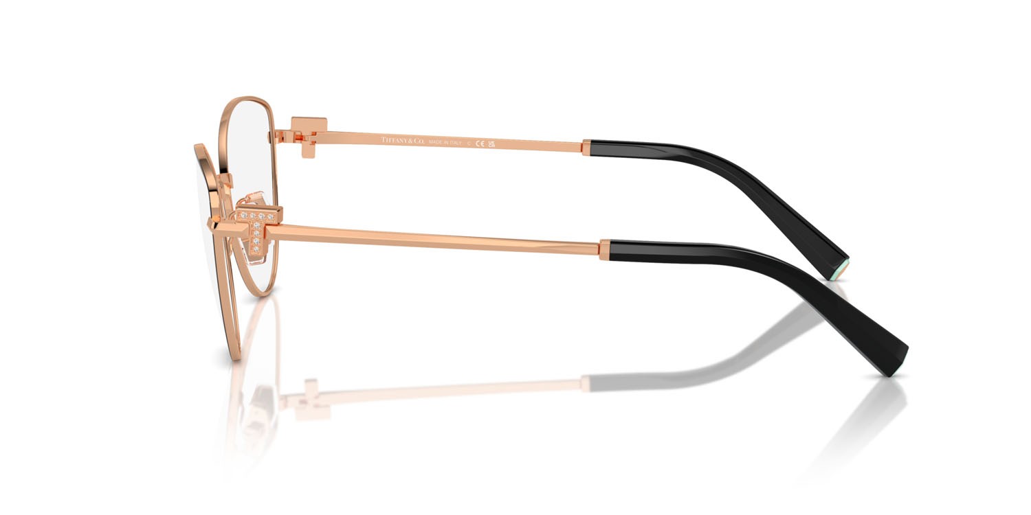 Eyeglasses Tiffany TF 1159B (6162) color black on rose gold shape cat eye lenses lente demo