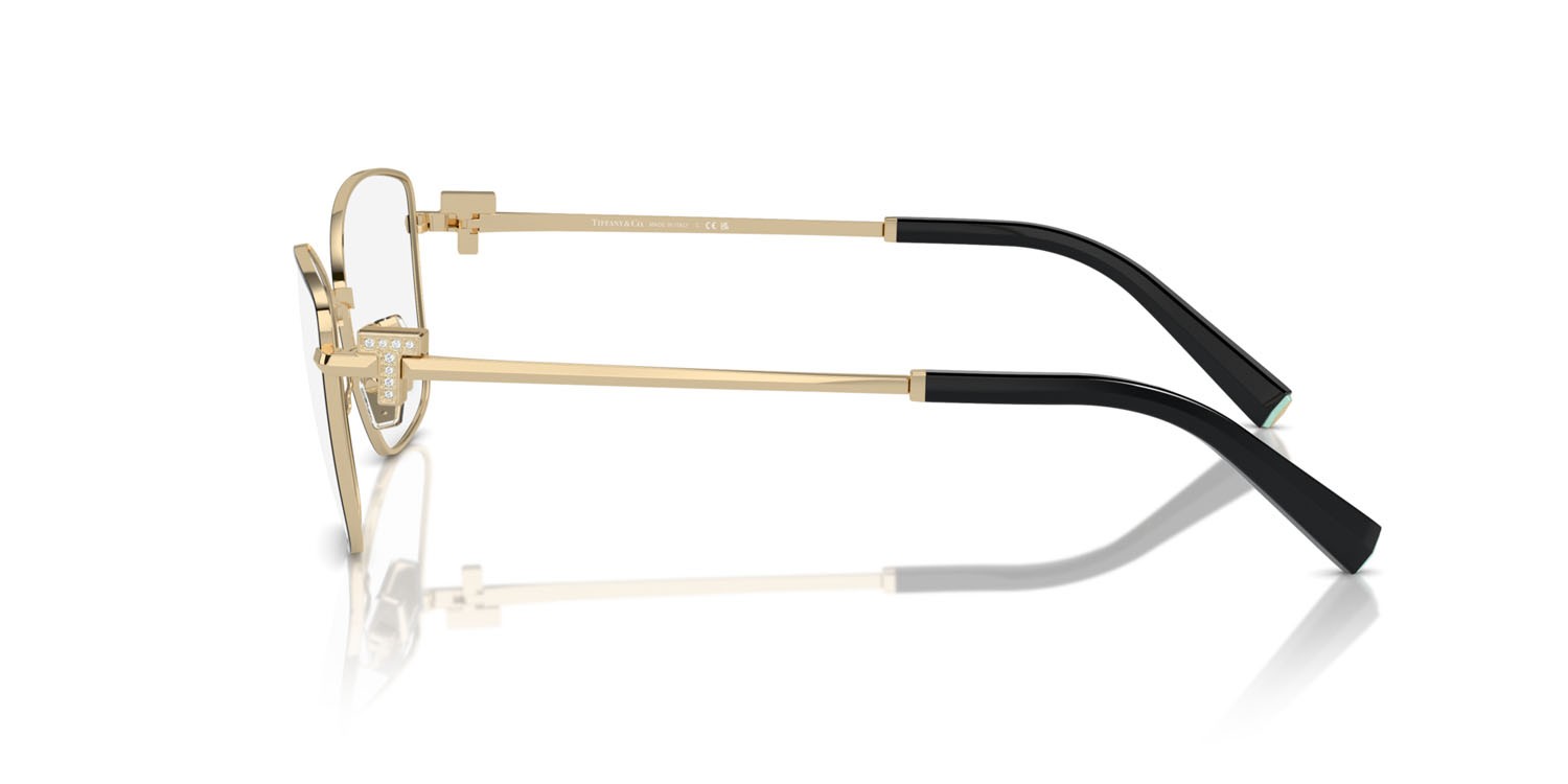 Eyeglasses Tiffany TF 1160B (6164) color nero su oro pallido shape butterfly lenses lente demo
