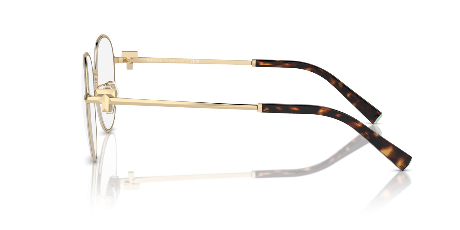 Eyeglasses Tiffany TF 1161D (6021) color oro pallido shape round lenses lente demo