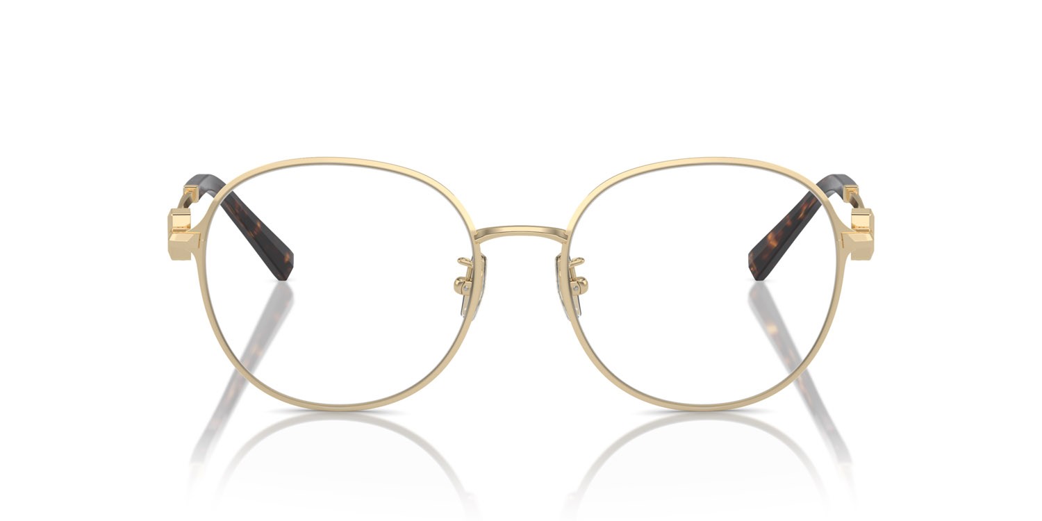 Eyeglasses Tiffany TF 1161D (6021) color oro pallido shape round lenses lente demo