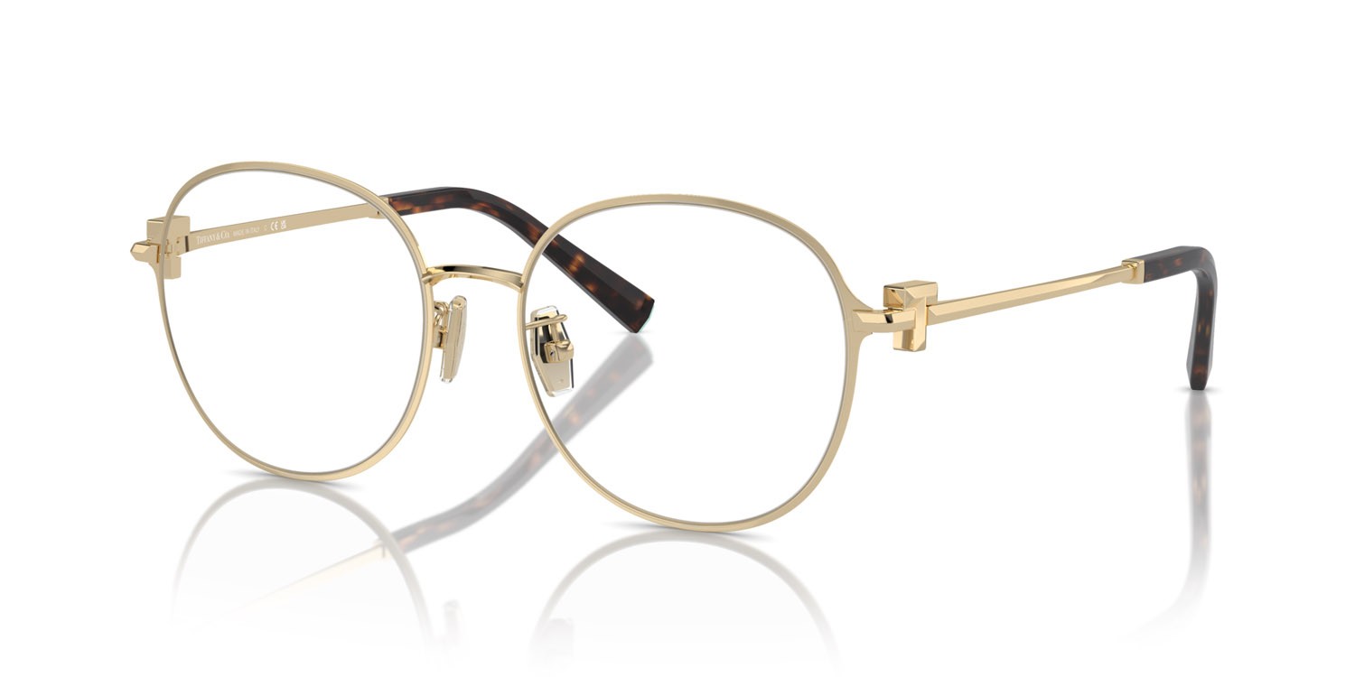 Eyeglasses Tiffany TF 1161D (6021) color oro pallido shape round lenses lente demo
