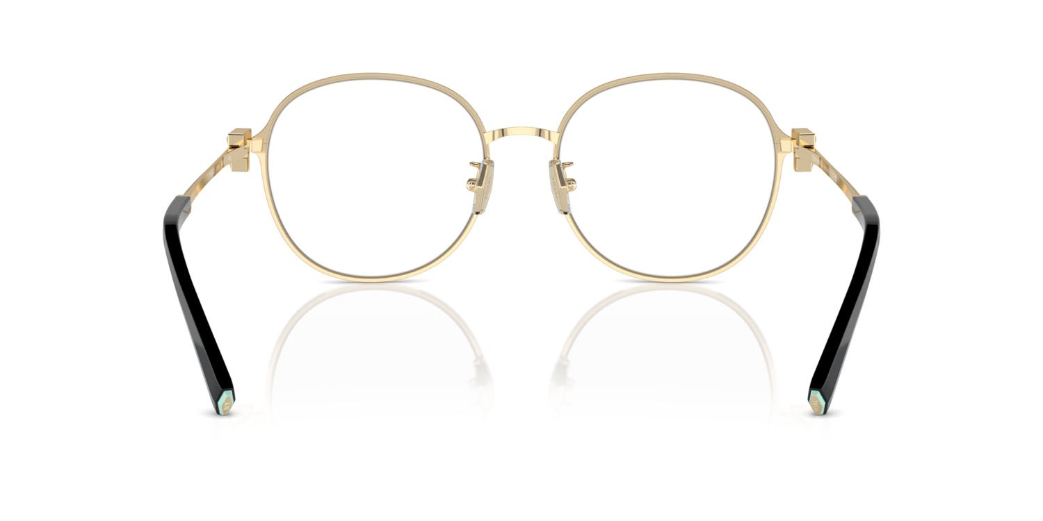 Eyeglasses Tiffany TF 1161D (6164) color nero su oro pallido shape round lenses lente demo