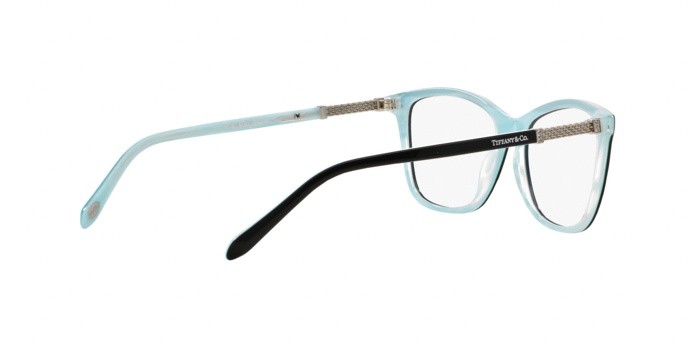 Brillen Tiffany TF 2116B (8193) farbe black/striped blue form quadratisch gläser demo lens