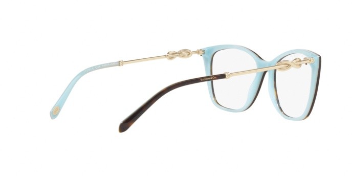 Eyeglasses Tiffany TF 2160B (8134) color havana/blue shape square lenses demo lens