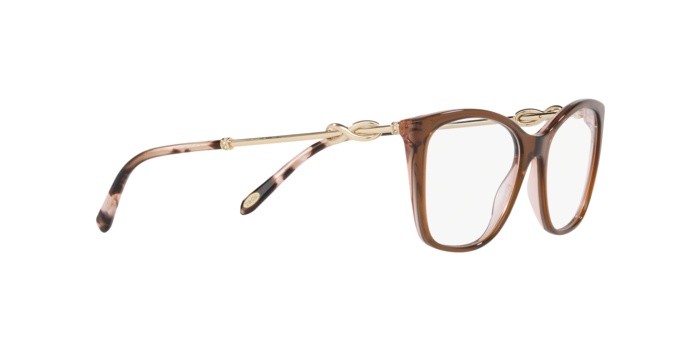 Eyeglasses Tiffany TF 2160B (8255) color brown/grey/pink shape square lenses demo lens
