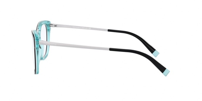Brillen Tiffany TF 2186 (8274) farbe black/crystal blue form quadratisch gläser demo lens