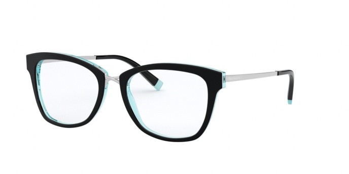 Brillen Tiffany TF 2186 (8274) farbe black/crystal blue form quadratisch gläser demo lens