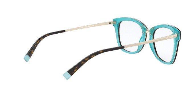Brillen Tiffany TF 2186 (8275) farbe havana/crystal blue form quadratisch gläser demo lens