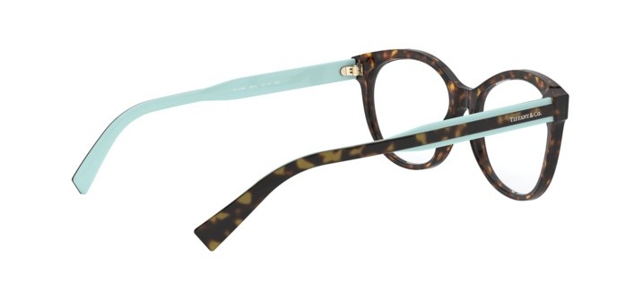 Brillen Tiffany TF 2188 (8015) farbe havana form cat-eye gläser demo lens