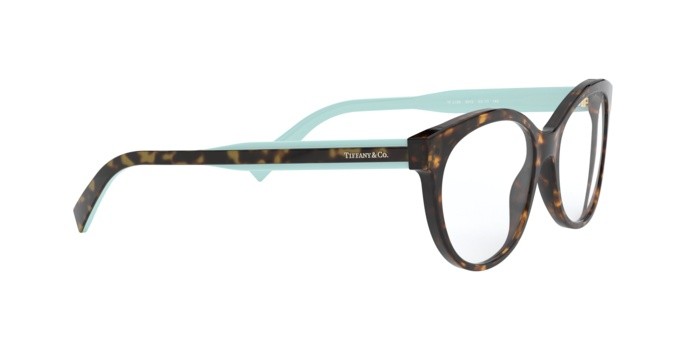Brillen Tiffany TF 2188 (8015) farbe havana form cat-eye gläser demo lens