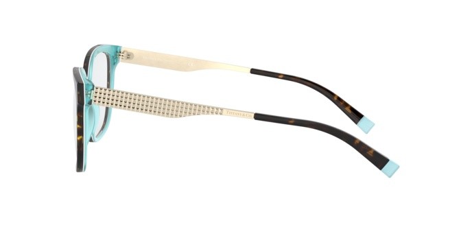 Eyeglasses Tiffany TF 2189 (8275) color havana/white/blue shape square lenses demo lens