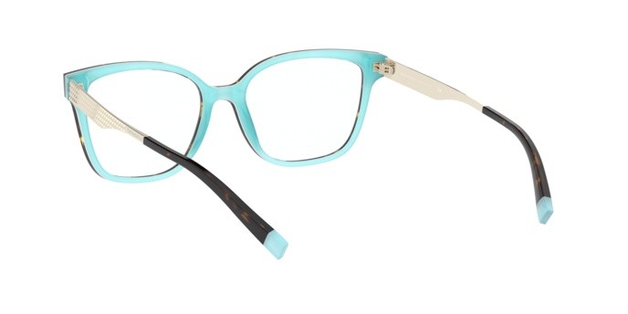 Eyeglasses Tiffany TF 2189 (8275) color havana/white/blue shape square lenses demo lens