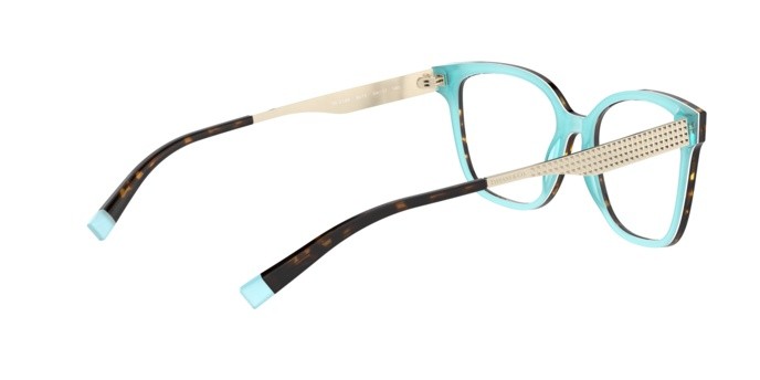 Eyeglasses Tiffany TF 2189 (8275) color havana/white/blue shape square lenses demo lens