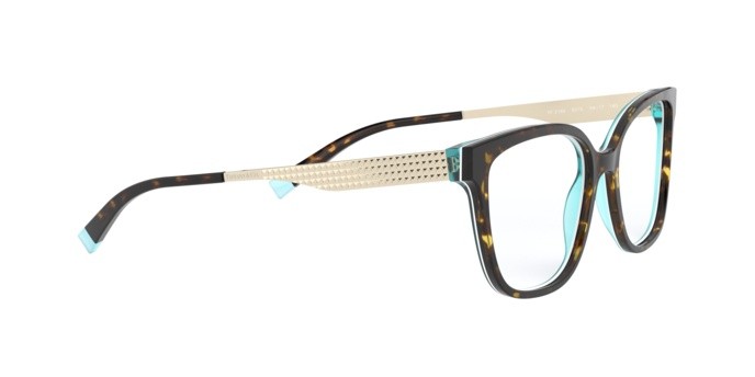 Eyeglasses Tiffany TF 2189 (8275) color havana/white/blue shape square lenses demo lens