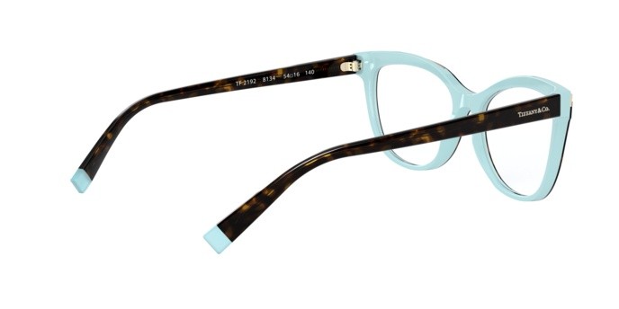 Eyeglasses Tiffany TF 2192 (8134) color havana/blue shape cat eye lenses demo lens