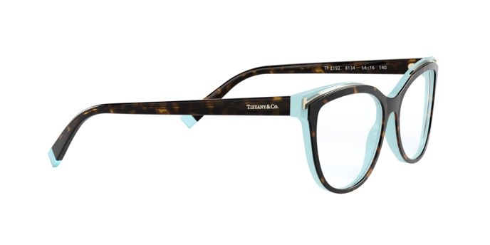 Eyeglasses Tiffany TF 2192 (8134) color havana/blue shape cat eye lenses demo lens