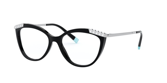 Brillen Tiffany TF 2198B (8001) farbe black form cat-eye gläser demo lens