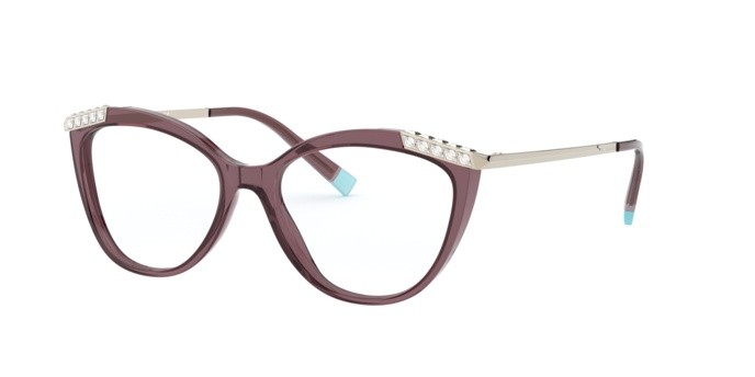 Brillen Tiffany TF 2198B (8314) farbe transparent pink brown form cat-eye gläser demo lens