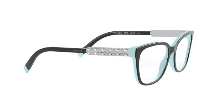 Brillen Tiffany TF 2199B (8055) farbe black/blue tiffany form quadratisch gläser demo lens