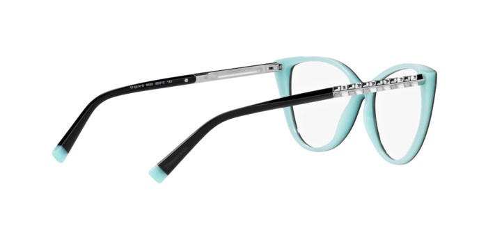 Brillen Tiffany TF 2214B (8055) farbe black on tiffany blue form cat-eye gläser demo lens