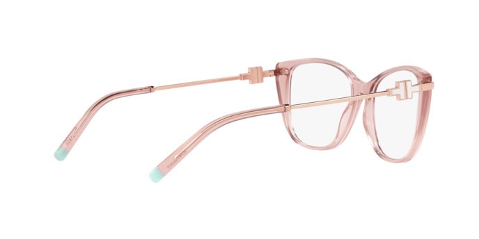 Eyeglasses Tiffany TF 2216 (8332) color peach transparent shape butterfly lenses demo lens