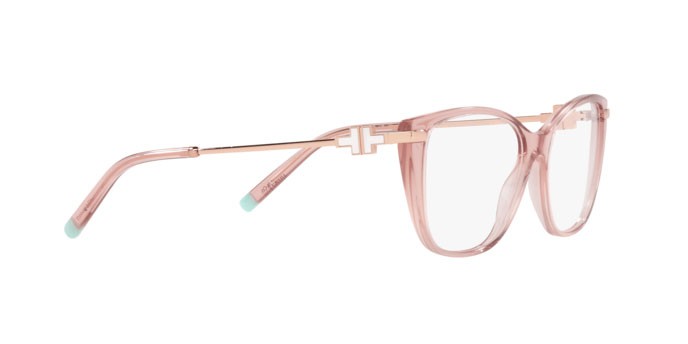 Eyeglasses Tiffany TF 2216 (8332) color peach transparent shape butterfly lenses demo lens