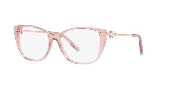 Eyeglasses Tiffany TF 2216 (8332) color peach transparent shape butterfly lenses demo lens