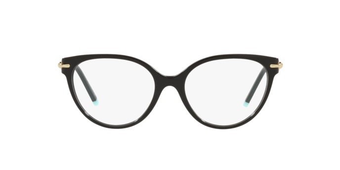 Brillen Tiffany TF 2217 (8001) farbe black form cat-eye gläser demo lens